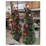 2 High End Faux Christmas Trees.