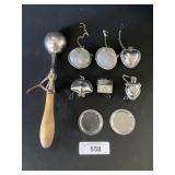 Figural Tea Diffusers, Vintage Ice Cream Scoop.