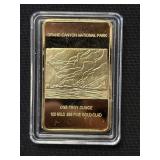 One .999 Fine Gold Clad 1 Troy Oz. Bar.