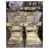 6 Folk Art Style Chairs.