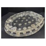 Clear Acrylic Toilet Seat Embedded W/ U.S. Coins.