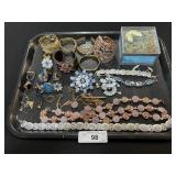 Various Costume Jewelry, Necklaces, Bracelets.