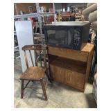 Sharp Microwave, Stand & Chair.