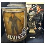 3 Elvis Dolls, Elvis Ceramic Bust, Elvis