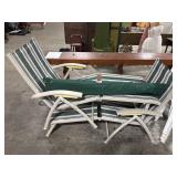 2 Folding Lounge Chairs, Umbrella.