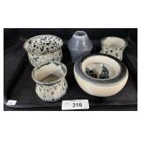 5 Handmade Ceramic Pottery Pieces.