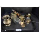 Brass Lota, Heart Shaped Decanter, Brass Tumi.