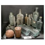 Antique Glass PA Pharmaceutical Bottles.