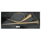 Vintage Copper Hunting Horns.