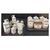 Lustreware Spice Canisters.