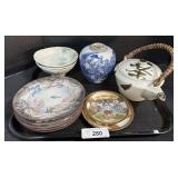 Japanese Ceramic Teapot, Blue & White Ceramic