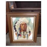 Original Oil on Canvas Indian.