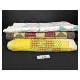 2 Crib Sized Hand Sewn Quilts & Table Runner.