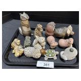 Hand Painted Ceramic Animal Figurines.