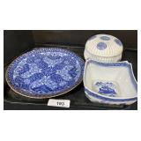 Blue Decorated Japanese Dishes.