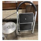 Large Stock Pot and Step Stool.