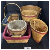 7 Various Longaberger Baskets.