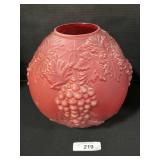 Antique Glass Red Ruby Grape Vine Pattern Shade.