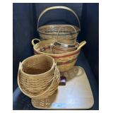 5 Various Longaberger Baskets.
