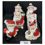 Vintage Japan Santa Planters & Coin Banks.