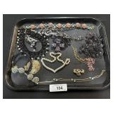 Tray Of Costume Jewelry, Necklaces, Bracelets.