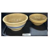 2 Vintage Yelloware Mixing Bowls.