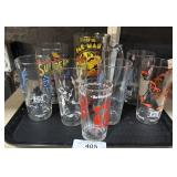 Pepsi Advertising Looney Tune Collectors Glasses.