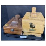 2 Vintage Shoe Shine Boxes.