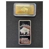 5 Gram Gold Bar, 10 Gram Clad Bar.