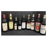 9  Liquor Bottles.