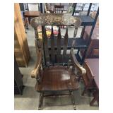 Rocking Chair w/ Paint Decoration.