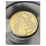 Small Liberty Gold Coin.