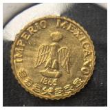 1863 Mexican Gold Coin.
