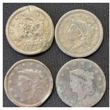4 Braided Hair Large Cents.