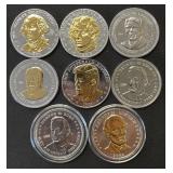 8 Commemorative President Rounds.