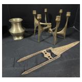 Bronze Candle Holder Stand, Katar, Brass Lota.