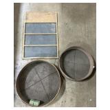 Primitive Sifting Tools & Screen.