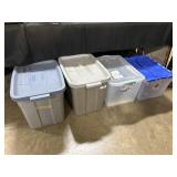 4 Storage Totes.