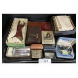 Travel Clocks, Hankies, Cufflinks.