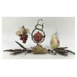 German Blown Glass Victorian Christmas Ornaments.