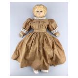 Blonde Molded Hair Composition & Cloth Doll.
