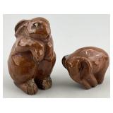Pennsylvania Pottery Redware Animal Miniatures.
