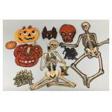 Vintage Die-Cut Paper Halloween Decorations.