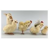 Early Spun Cotton Easter Animals.