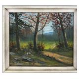 Victor Shearer Landscape Painting Dated 1945.