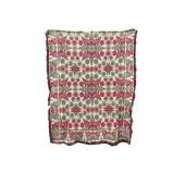 1842 Millersburg Berks County Folk Art Coverlet.