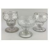 Early Stiegel Type Clear Molded Salts.