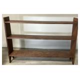 Very Good 19th C PA Bucket Bench In Red Wash.