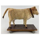 Antique German Composition Stick Leg Pull Toy.