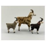Early German Composition Felt Stick Leg Rams.